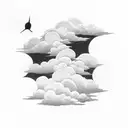 japanese style clouds tattoo design idea