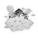 japanese style clouds tattoo design idea