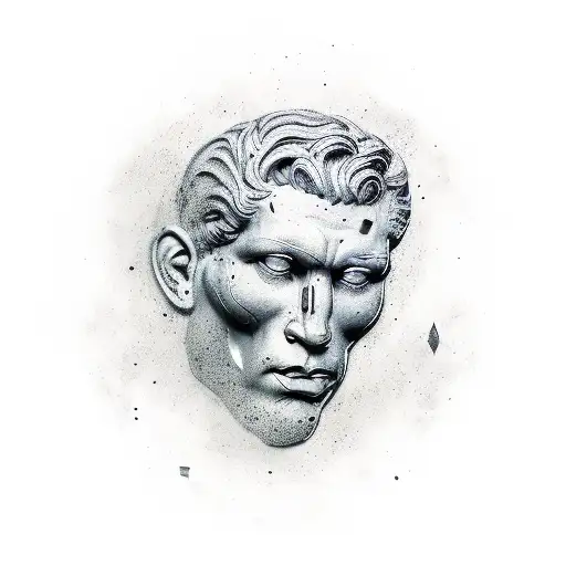 Thinker tattoo design idea