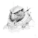 Thinker tattoo design idea