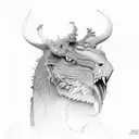 Thinker tattoo design idea