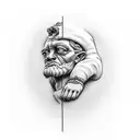 Thinker tattoo design idea