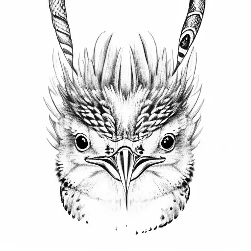Kookaburra eating a snake tattoo design idea