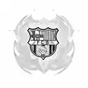 Fc Barcelona logo tattoo design idea