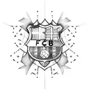 Fc Barcelona logo tattoo design idea