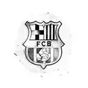 Fc Barcelona logo with color tattoo design idea