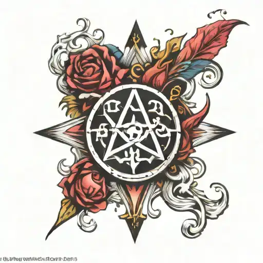 god symbol in alchemy tattoo design idea