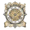 tattoo on inside of forearm that says "DO BETTER" in steampunk theme clock each letter is a number on the clock tattoo design idea