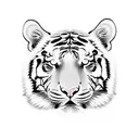 Tiger walking tattoo design idea