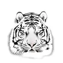 Tiger walking tattoo design idea