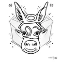 donkey tattoo design idea