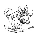 donkey tattoo design idea