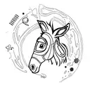 donkey tattoo design idea