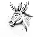 donkey tattoo design idea
