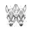 donkey tattoo design idea
