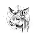 donkey tattoo design idea