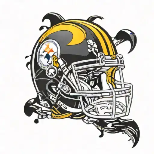steelers helmet tattoo design idea