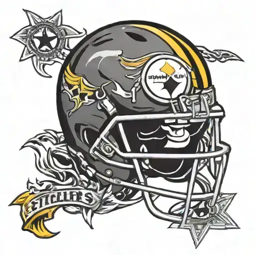 steelers helmet tattoo design idea