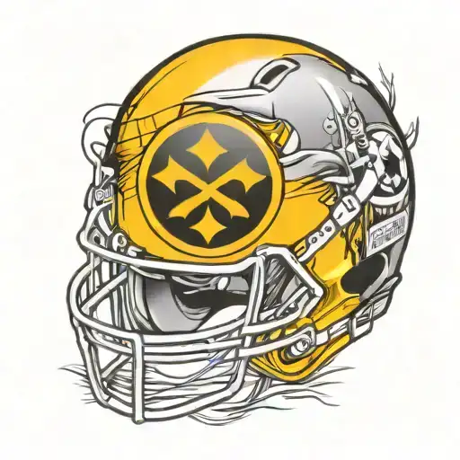 steelers helmet tattoo design idea