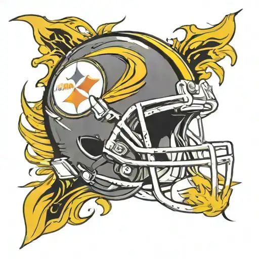 steelers helmet tattoo design idea