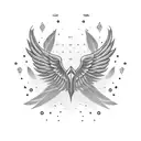 A guitar with wings tattoo design idea