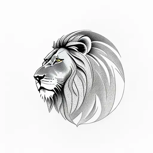 Mountain of Strength with lion hidden in it tattoo design idea