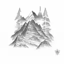 Mountain of Strength tattoo design idea