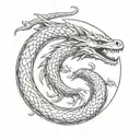 Ouroboros tattoo design idea