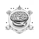 hamburger tattoo design idea