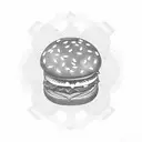 hamburger tattoo design idea