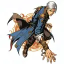 Vergil from game devil may cry tattoo design idea