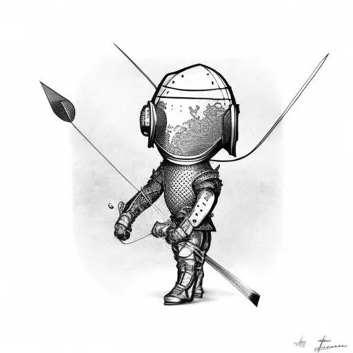 fencing sabre tattoo design idea