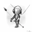 fencing sabre tattoo design idea