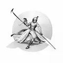 fencing sabre tattoo design idea