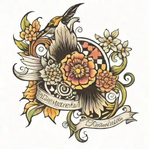 determination, optimism, kindness, generosity tattoo design idea