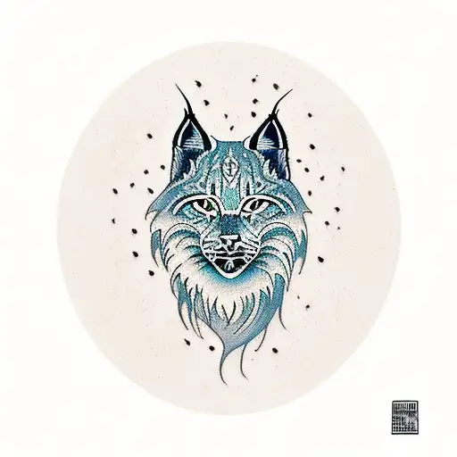 lynx humanoide  tattoo design idea