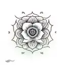 flor de loto con libro  tattoo design idea
