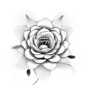 flor de loto con libro  tattoo design idea