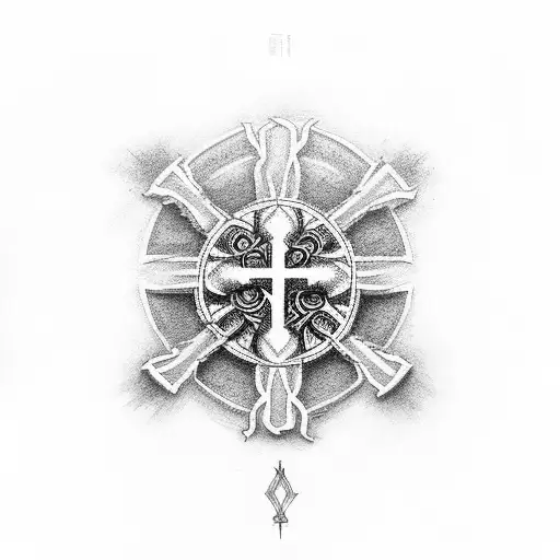 Cross with Issiah 41:10 inside of tattoo design idea