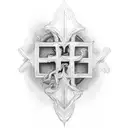 Cross with Issiah 41:10 inside of tattoo design idea