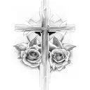 Cross with Issiah 41:10 inside of tattoo design idea