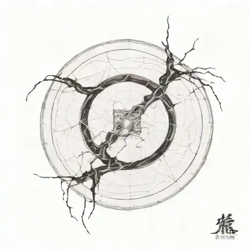 broken shield kintsugi tattoo design idea