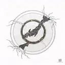 broken shield kintsugi tattoo design idea