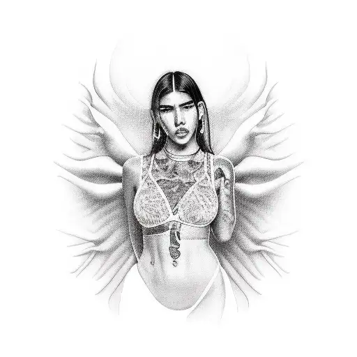 sexy Dua lipa tattoo design idea