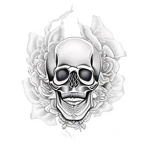 female skull candy tattoo design idea