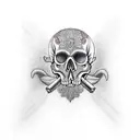 female skull candy tattoo design idea