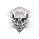female skull candy tattoo design idea