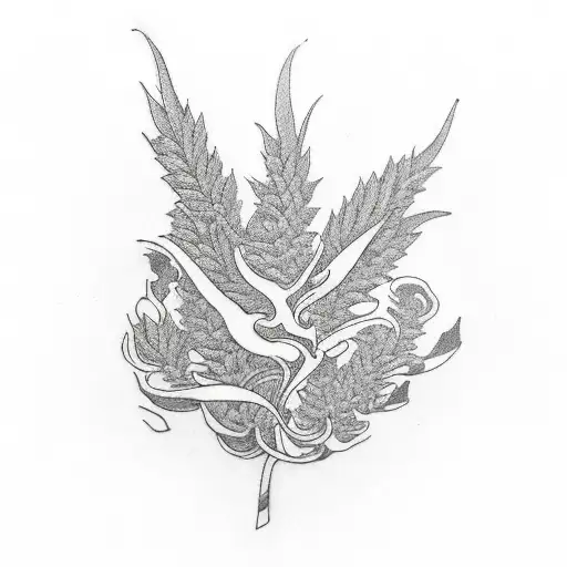 cannabis themed and Snapdragons and vehicles  tattoo design idea