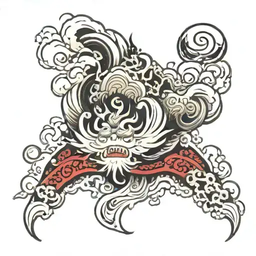 japanese kumo bars in white ink tattoo tattoo design idea