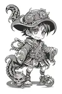 spell bound hanako kun tattoo design idea